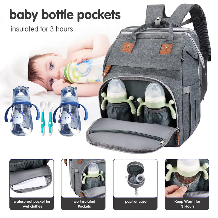 5 in 1 Multifunctional Backpack -Travel Folding Bed for Newborn Baby